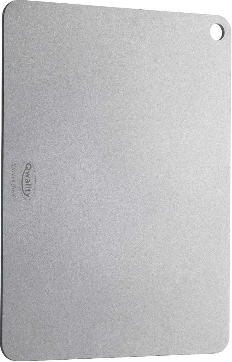 Pizzasteen Van Staal – Pizza Steen - Pizza En Brood Bakken - 40 X 30 X 0,6 Cm - Cadeau Voor Man - Kitchen Steel By Qwality