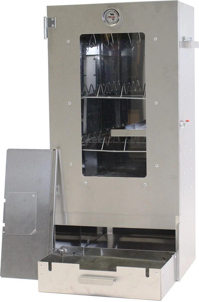 2-L Home & Garden XL Rookoven - RVS - 80x40x28 Cm - 3 Etages - Afbeelding 2