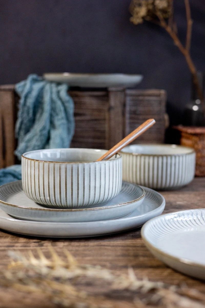 Selinex Stoneware - Serviesset - Grijs - 16 Delig 4 Persoons - CADEAUTIP - CADEAU - Afbeelding 2