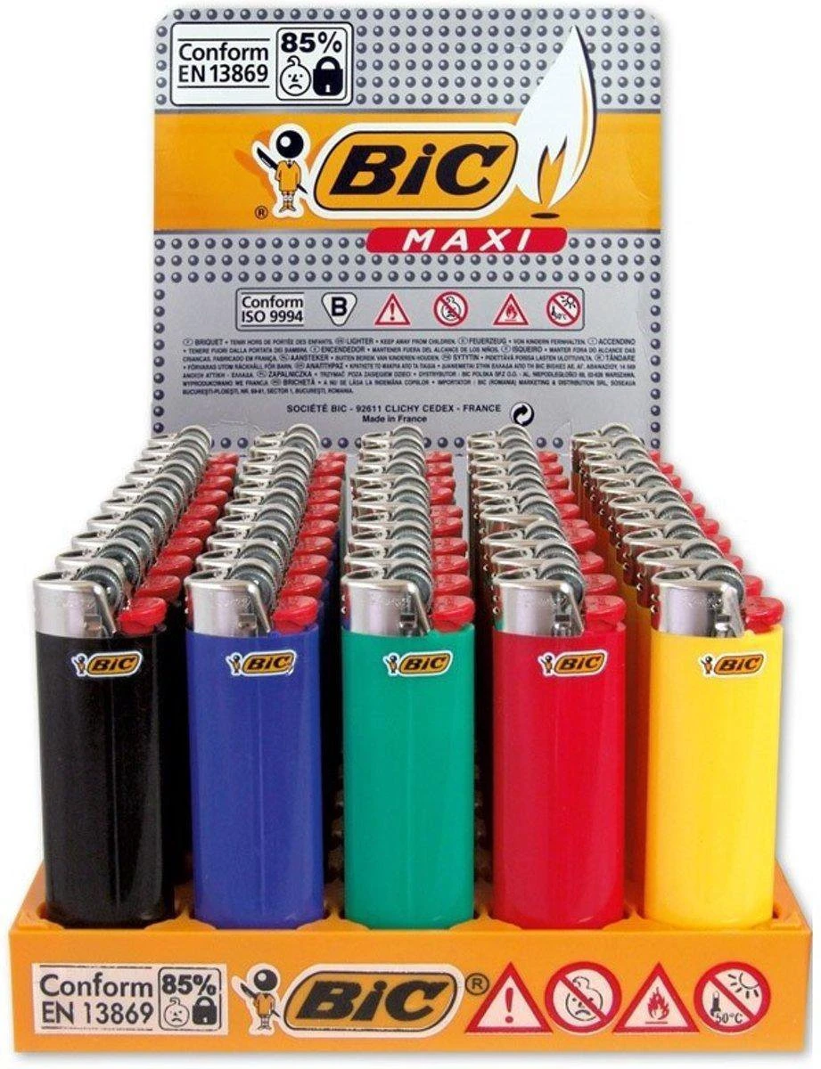 BIC Lighter Aansteker Maxi J26 Display(50stuks) Gratis Verzending - Afbeelding 2